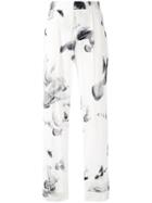 A.f.vandevorst Printed Wide Leg Trousers - White