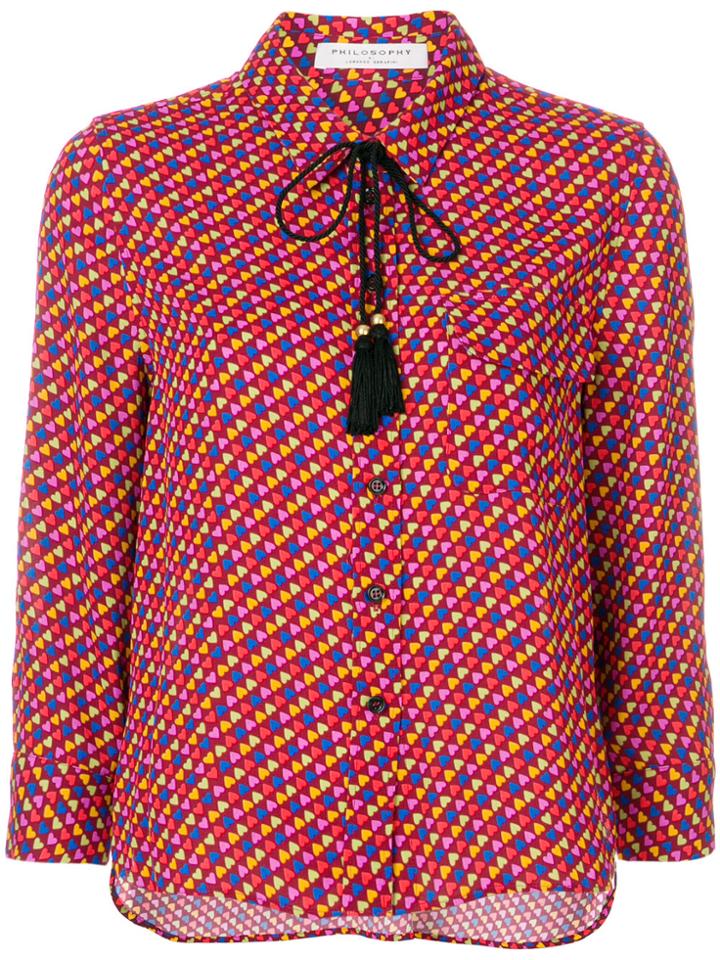 Philosophy Di Lorenzo Serafini Heart Print Blouse - Multicolour