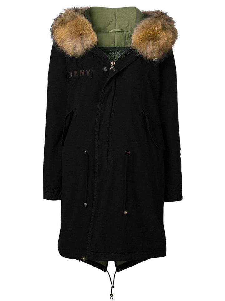 Mr & Mrs Italy Customisable Mid-length Parka - Black