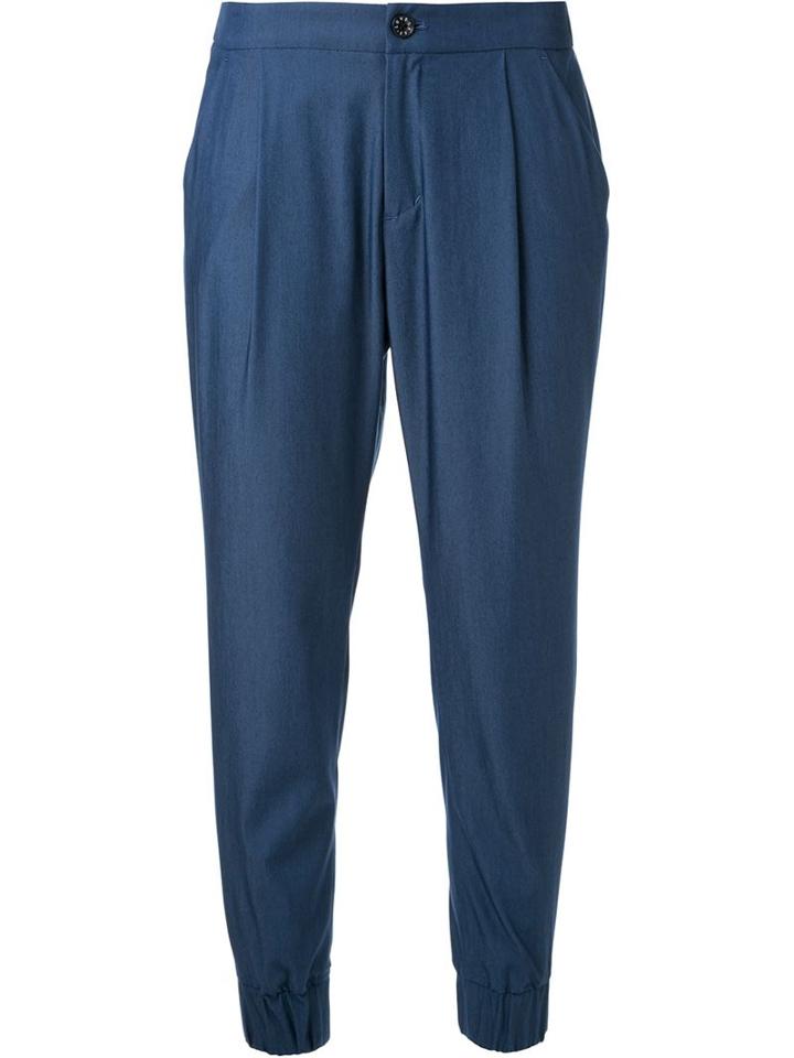 Loveless Elastic Hem Tapered Trousers