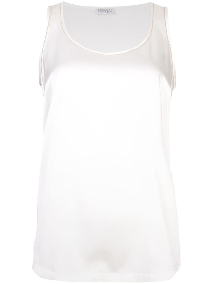Brunello Cucinelli Scoop Neck Vest - White