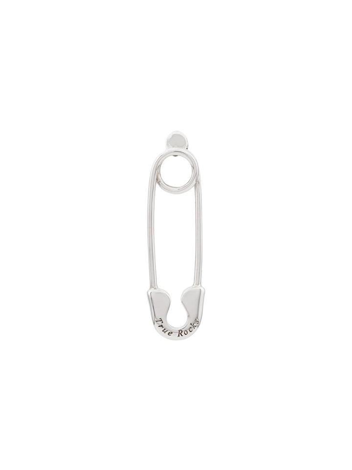 True Rocks Safety Pin Stud Earring - Silver