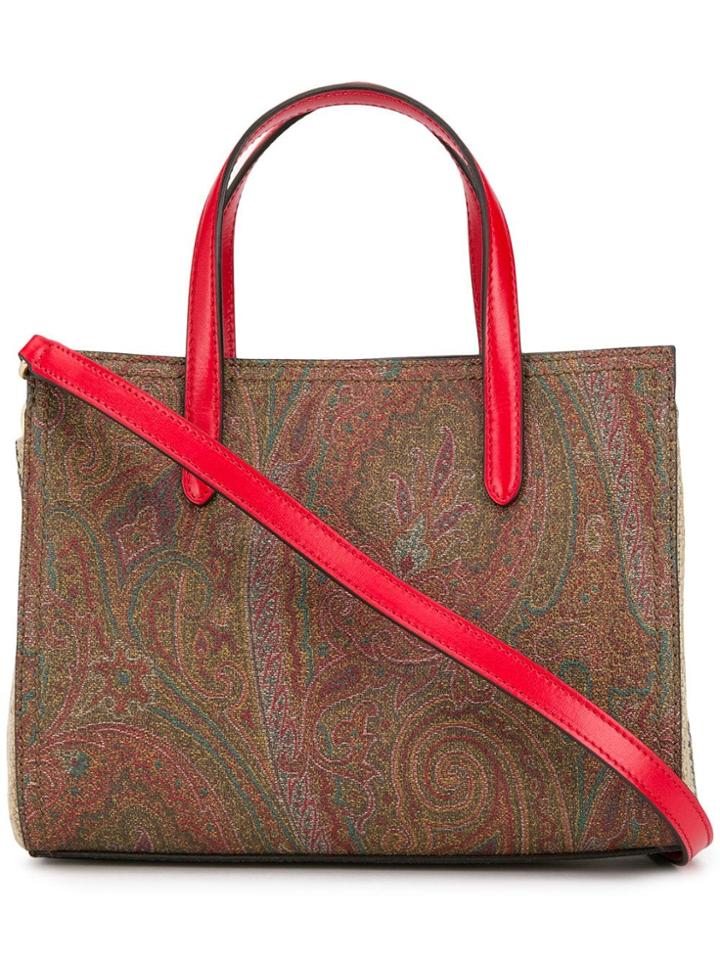 Etro Bohemian Print Tote - Brown
