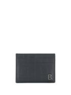 Balenciaga B Plaque Card Holder - Black