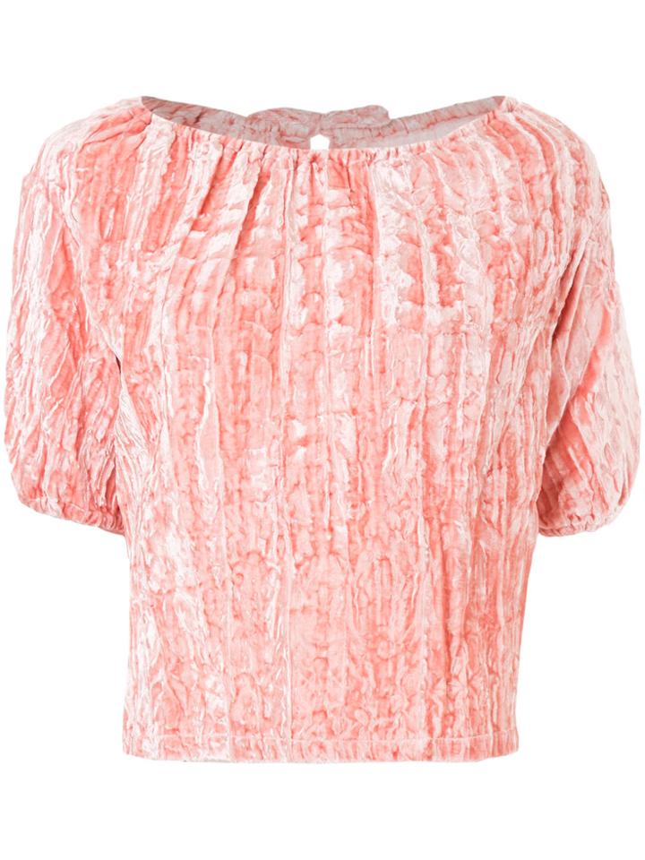 Rejina Pyo Creased Effect Blouse - Pink & Purple