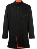 Y-3 Longline Shirt, Men's, Size: Medium, Black, Polyester/viscose/virgin Wool