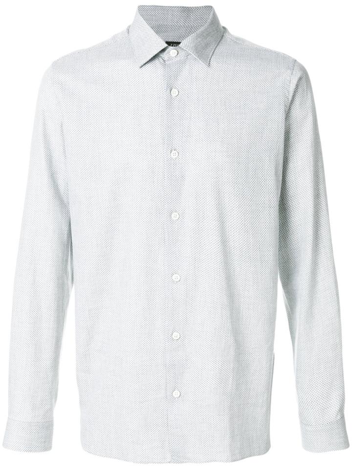 Z Zegna Classic Patterned Shirt - Grey