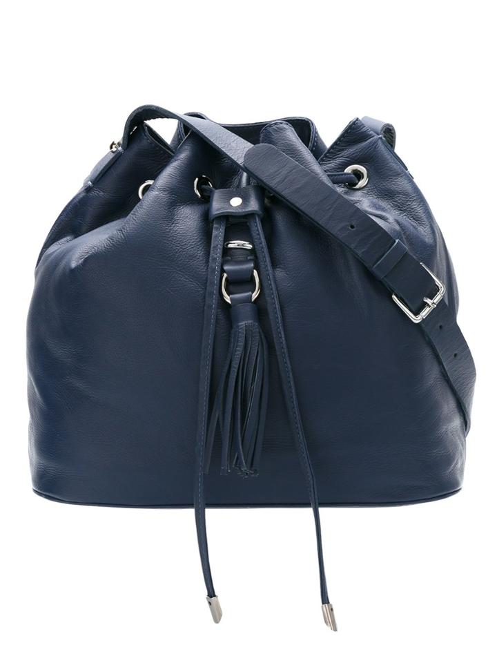 Sarah Chofakian Drawstring Bucket Bag - Blue