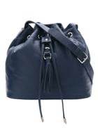 Sarah Chofakian Drawstring Bucket Bag - Blue
