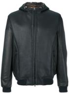 Etro Hooded Leather Jacket - Black