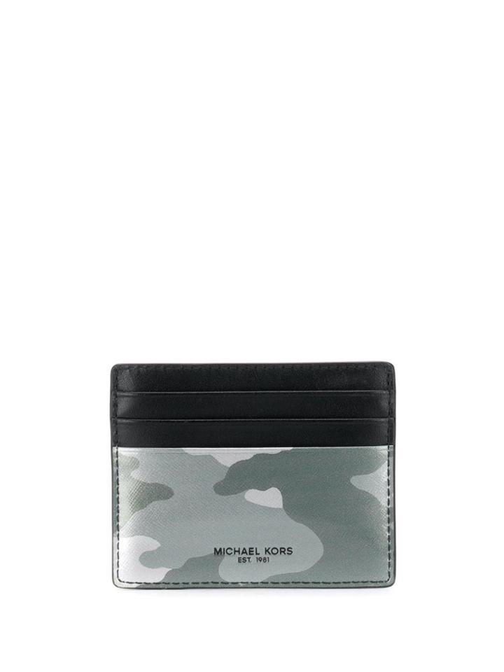 Michael Kors Camouflage Print Cardholder - Black