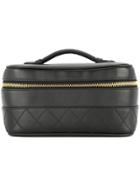 Chanel Vintage Quilted Cosmetic Bag - Black