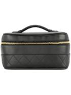Chanel Vintage Quilted Cosmetic Bag - Black