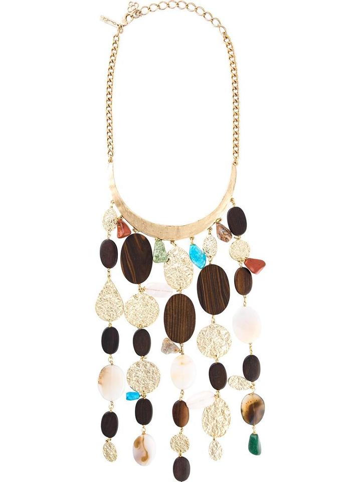 Oscar De La Renta Multi Disc Statement Necklace, Women's
