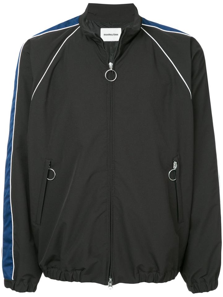 Monkey Time Zipped Neck Sports Jacket - Black