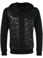 Christian Pellizzari Leopard Print Hoodie - Black