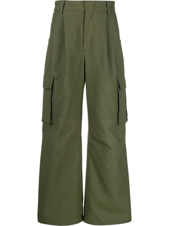 Ader Error Wide Leg Cargo Pants - Green