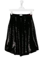 Philosophy Di Lorenzo Serafini Kids Teen Sequined Midi Skirt - Black