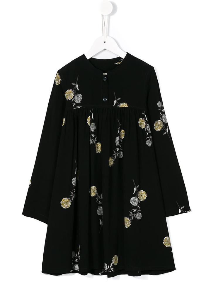 Maan Floral Print Dress, Girl's, Size: 8 Yrs, Black