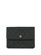 Chanel Vintage Cosmos Quilted Clutch - Black