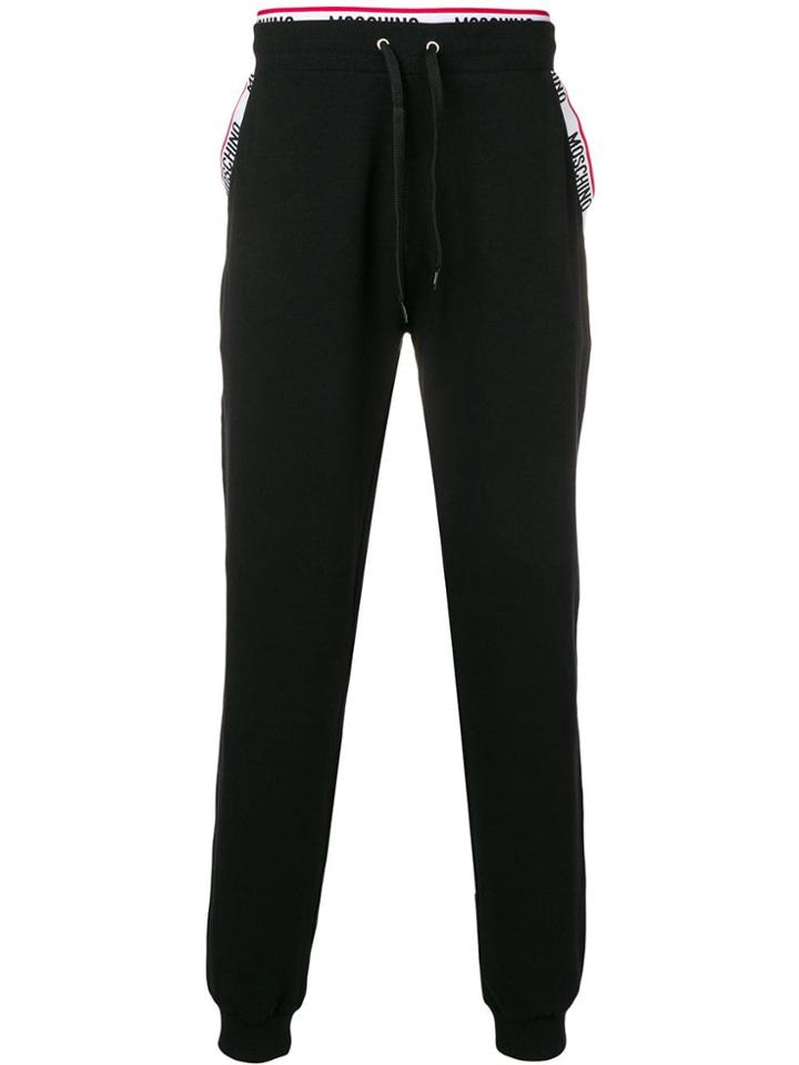 Moschino Branded Track Pants - Black