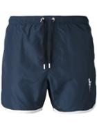 Neil Barrett - Lightning Bolt Swim Shorts - Men - Polyester - Xl, Blue, Polyester