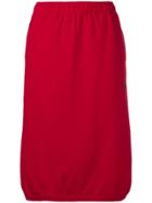 Stussy Elastic Waist Midi Skirt - Red