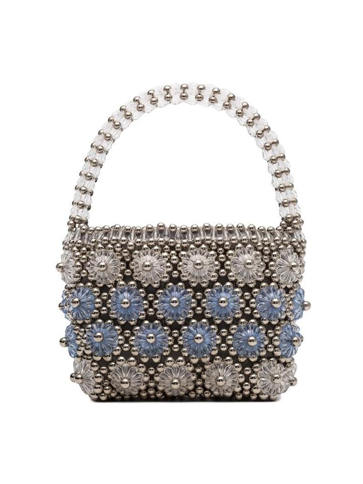 Shrimps Shelly Beaded Floral Bag - Blue