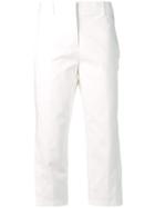 Jil Sander Classic Cropped Trousers - White