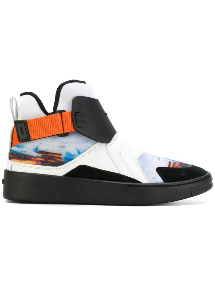 Kenzo Landscape Print Hi Tops - Black