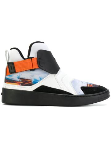 Kenzo Landscape Print Hi Tops - Black