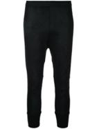 Unravel Project Suede Drop Crotch Leggings - Black