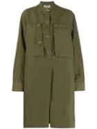 Acne Studios Boxy Fit Shirt Dress - Green
