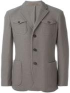 Eleventy Patch Pocket Blazer, Men's, Size: 48, Grey, Polyester/acetate/wool