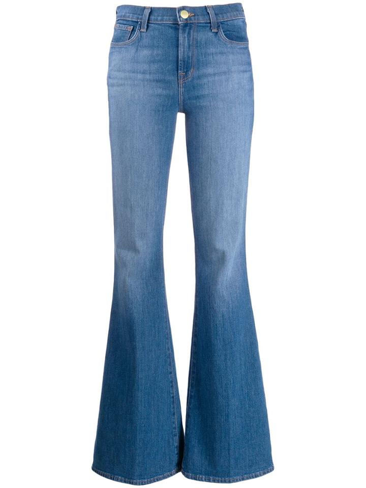 J Brand Faded Flared Jeans - Blue
