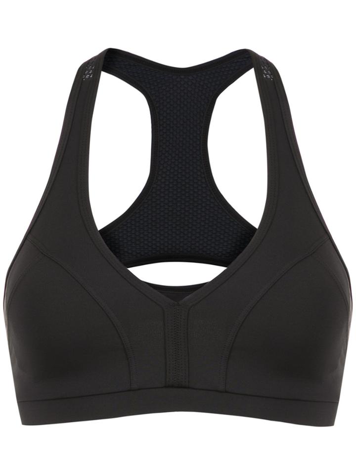 Track & Field Panelled Top - Black