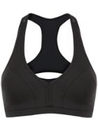 Track & Field Panelled Top - Black