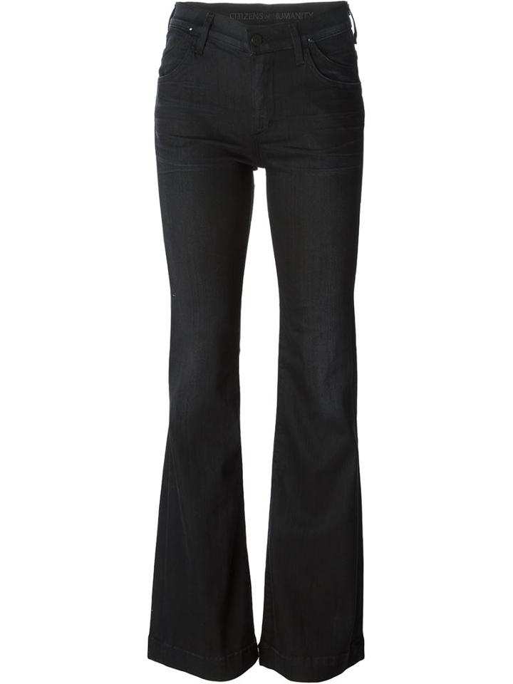 Citizens Of Humanity Flared Jeans, Women's, Size: 32, Black, Cotton/polyamide/spandex/elastane