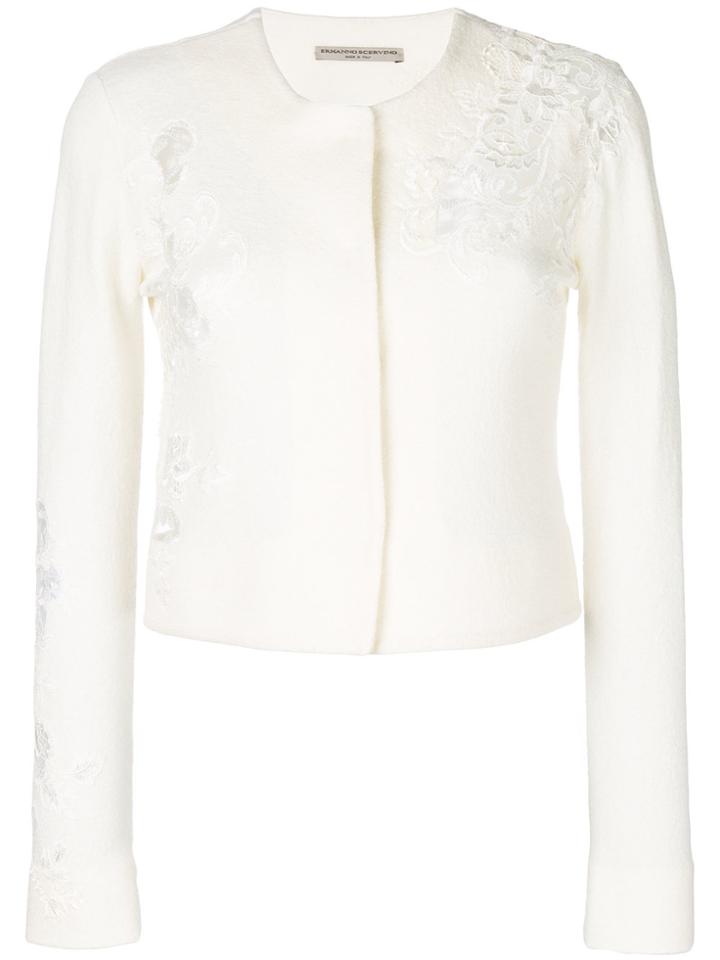 Ermanno Scervino Lace Embroidered Cardigan - Nude & Neutrals