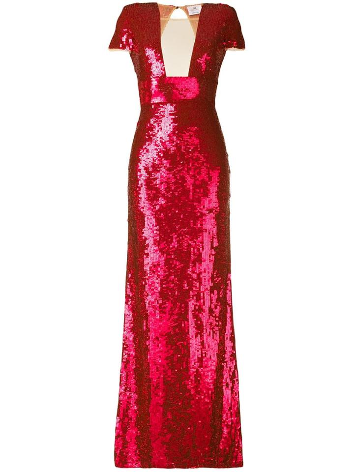 Elisabetta Franchi Sequin Embroidered Evening Dress
