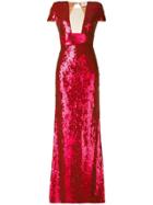 Elisabetta Franchi Sequin Embroidered Evening Dress