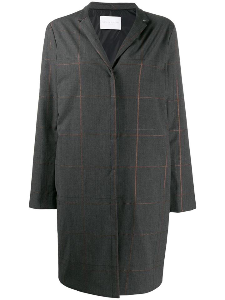 Fabiana Filippi Plaid Coat - Grey