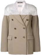 Maison Margiela Sheer Shoulder Blazer - Neutrals
