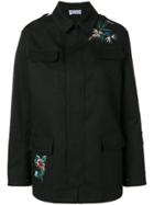 Red Valentino Embroidered Cargo Jacket - Black