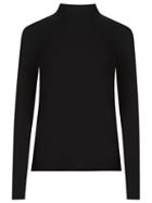 Gloria Coelho Turtle Neck Blouse, Women's, Size: Pp, Black, Cotton/spandex/elastane