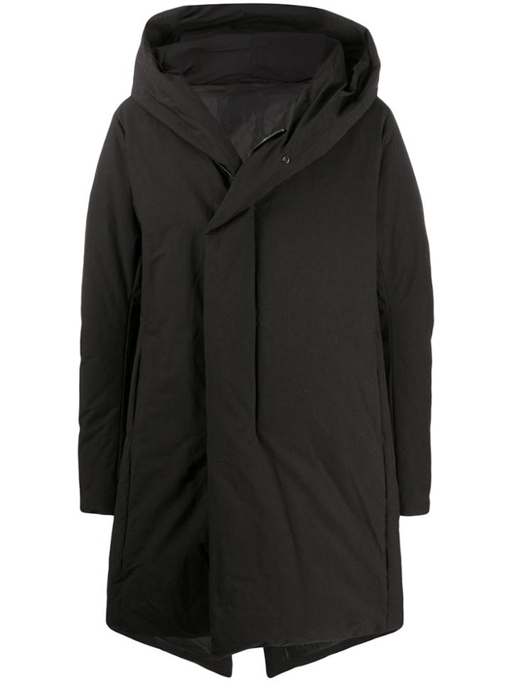 Attachment Beaver Hooded Coat - Black