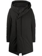 Attachment Beaver Hooded Coat - Black
