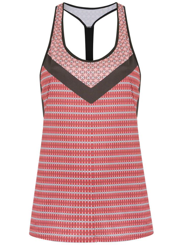 Track & Field Mix Printed Top - Red
