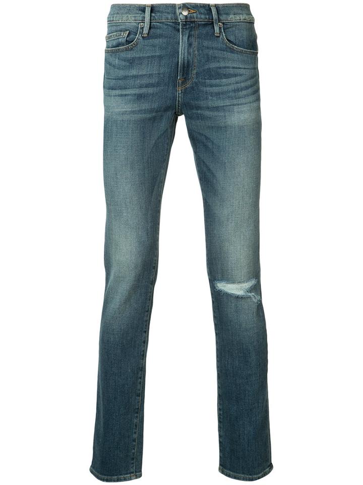 Frame Denim Skinny Jeans, Men's, Size: 29, Blue, Cotton/polyester/spandex/elastane
