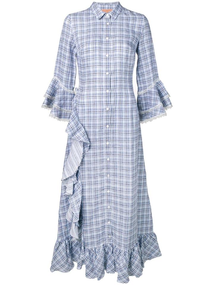 Ermanno Scervino Checked Shirt Dress - Blue